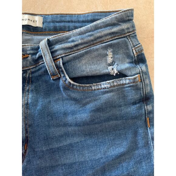 Flying monkey mom fit ankle jeans size 27 distressed regular wash - Picture 6 of 9